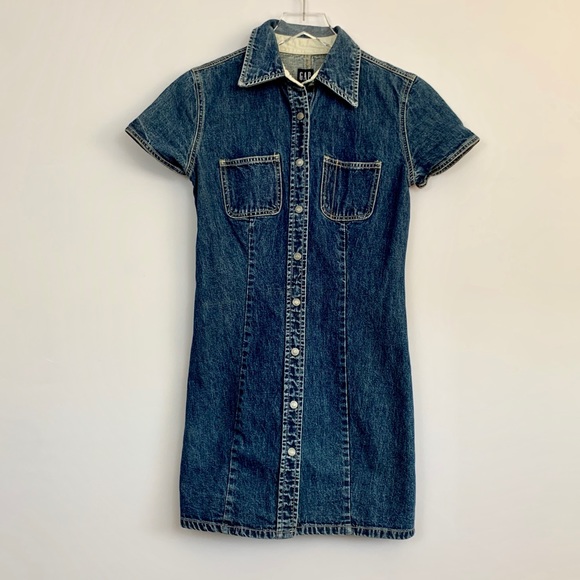GAP Dresses & Skirts - Vintage Gap Denim Short Sleeve Dress (L34)